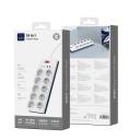 WiWU Wi-S008 PS1042 , 14 in 1, 20W, 10 Sockets + 2 USB, 2 Type C - EU