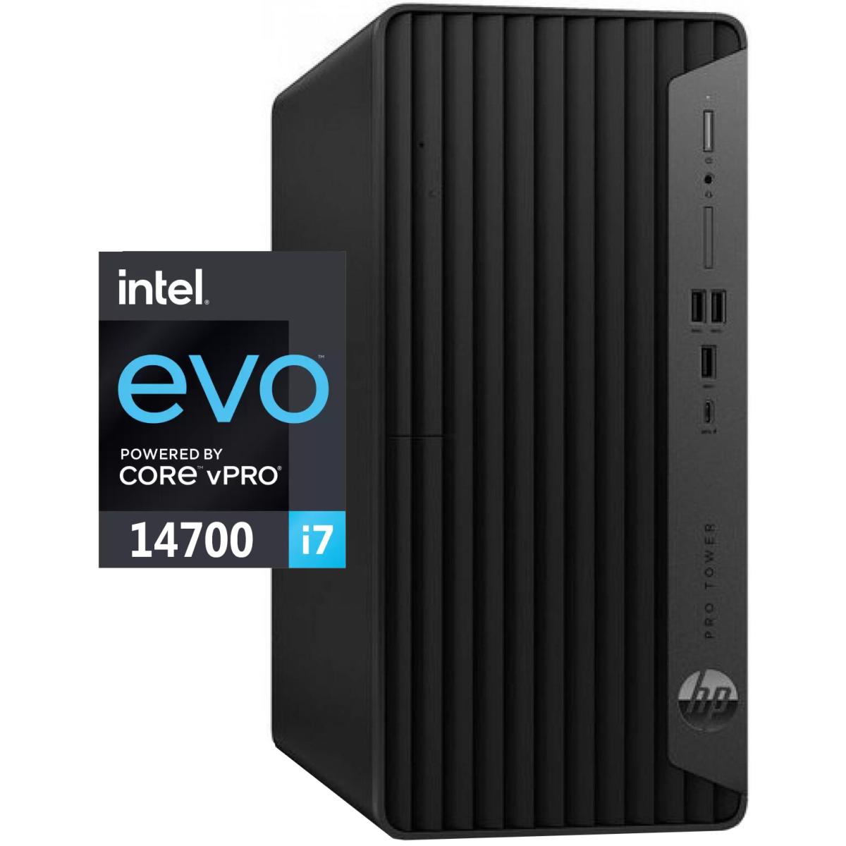 Hp Pro 400 G9 (2024) 14gen Intel Core I7 Vpro 20 Cores Tower Commercial Grade W/ Ddr5 Memory (customized) Black - CompuMe