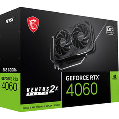Msi Gaming Geforce Rtx 4060 Ventus 2x Black 8gb Gdrr6 Torx Fan 4.0 Ada Lovelace Architeure Graphics Card