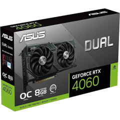 Asus Dual Geforce Rtx™ 4060 Oc Edition 8gb Gddr6 Pcie 4.0 Dlss 3 Axial Tech Fan Design 0db Technology