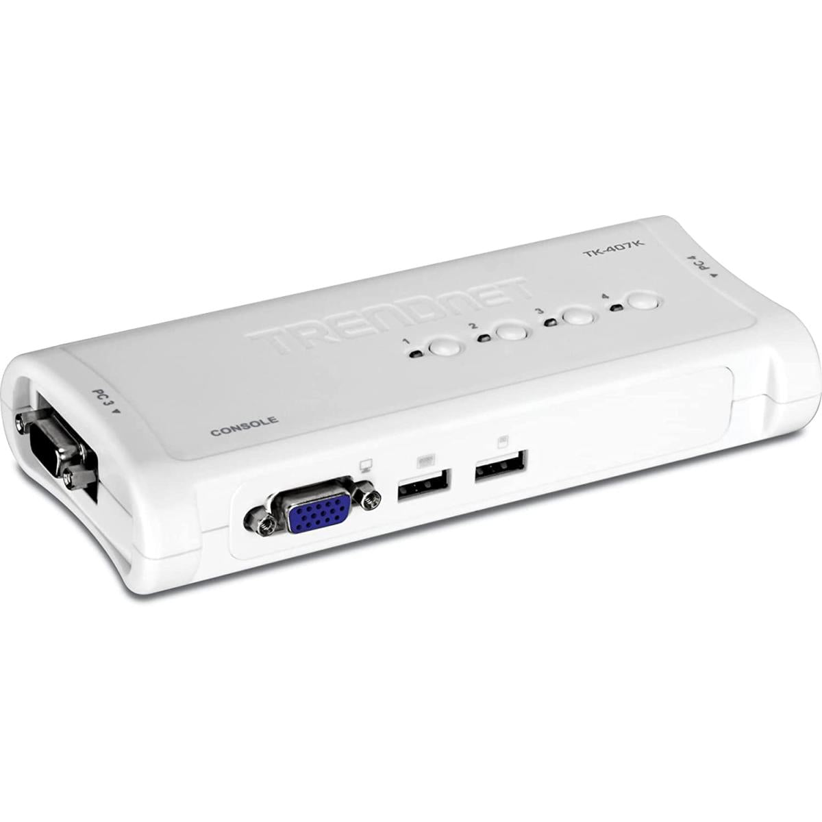 Trendnet Tk 407k 4 Port Usb Kvm Switch Kit Vga & Usb Conneions Cabling Included Control Up To 4 Computers For Window, Linux, & Mac Trendnet Tk 407k 4 Port Usb Kvm Switch Kit Vga & Usb Conneions Cabling Included Control Up To 4 Computers For Window, Linux, & Mac