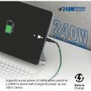 Promate PowerBolt240-1M Durable USB-C Cable Ultra-Fast 240W Power Delivery Thunderbolt 3 w/ 8K Display Nylon Braided 1M Cord & 40Gbps Transfer Speed