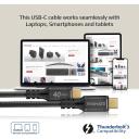 Promate PowerBolt240-1M Durable USB-C Cable Ultra-Fast 240W Power Delivery Thunderbolt 3 w/ 8K Display Nylon Braided 1M Cord & 40Gbps Transfer Speed