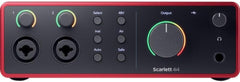 Focusrite Scarlett 4i4 USB-C Audio/MIDI Interface (4th Generation) Pair with 4x XLR - XLR Cable