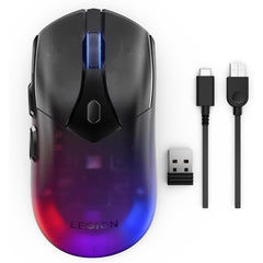 Lenovo Legion M410 Wire & Wireless RGB Mouse 6 Button Palm Grip 16,000 DPI 53 Hour Rechargeable Battery 2-Zone RGB Lighting NVIDIA Reflex Compatible