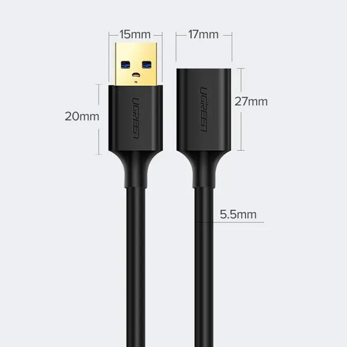 UGREEN US129 - 10373B USB USB 3.0 wired USB extension cable for device connectivity
