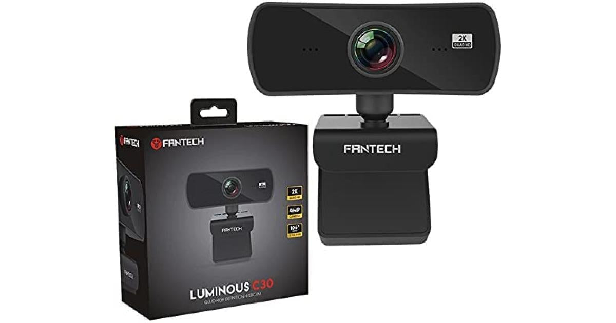 Fantech Luminous C30 QUAD HD WEBCAM (2560X1440),4MP,Ultra Wide Veiwing Angle 106 Degrees ,For Streamers & Youtubers