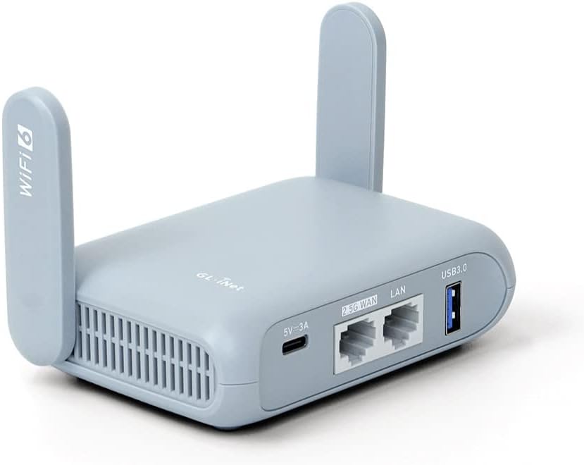 GL-MT3000 (Beryl AX) Pocket-Sized Wi-Fi 6 Wireless Travel Gigabit Router & GL.iNet GL-MT6000 (Flint 2) WiFi 6 Router