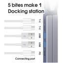 Portable Laptop Stand with Hidden Docking Station - Adjustable, Foldable, USB-C Ports, USB PD - Enhance Your Workstation Today, Grey