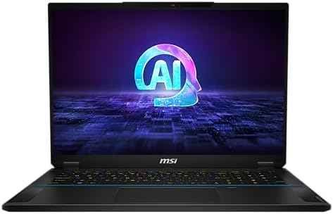 Stealth 18 AI Studio 18” 240Hz QHD+ Gaming Laptop: Intel Ultra 9-185H, NVIDIA Geforce RTX 4080, 32GB DDR5, 1TB NVMe SSD, Cooler Boost 5, Win 11: Black A1VHG-019US