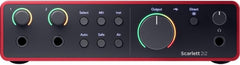 Focusrite Scarlett 2i2 USB-C Audio Interface (4th Gen) Bundle with Polsen HPC-A30 Studio Monitor Headphones, Pop Filter and XLR- XLR Cable