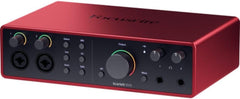 Focusrite Scarlett 16i16 USB-C Audio/MIDI Interface (4th Generation) Bundle with XLR- XLR Cable (2 Pack), Hosa Mid-310 Black 10 ft. Midi cable (2 Pack)