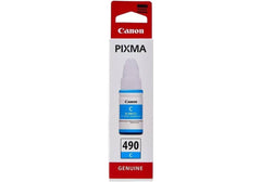 CANON GI-490 Cyan Ink Bottle, Prints Up to 7,000 A4 Pages, 70 ml
