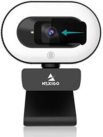 StreamCam N930E with Software, 1080P Webcam with Ring Light and Privacy Cover, Auto-Focus, Plug and Play, Web Camera for Online Learning, Zoom Meeting Skype Teams, PC Mac Laptop Desktop