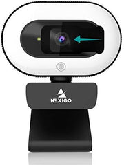 StreamCam N930E with Software, 1080P Webcam with Ring Light and Privacy Cover, Auto-Focus, Plug and Play, Web Camera for Online Learning, Zoom Meeting Skype Teams, PC Mac Laptop Desktop