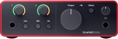 Focusrite Scarlett Solo USB-C Audio Interface (4th Gen) Bundle with Aston Microphones Element Microphone KT and Kellards XLR-P20T Pro 20 ft XLR Microphone Cable, XLR Male to Female Cable 3-Pin