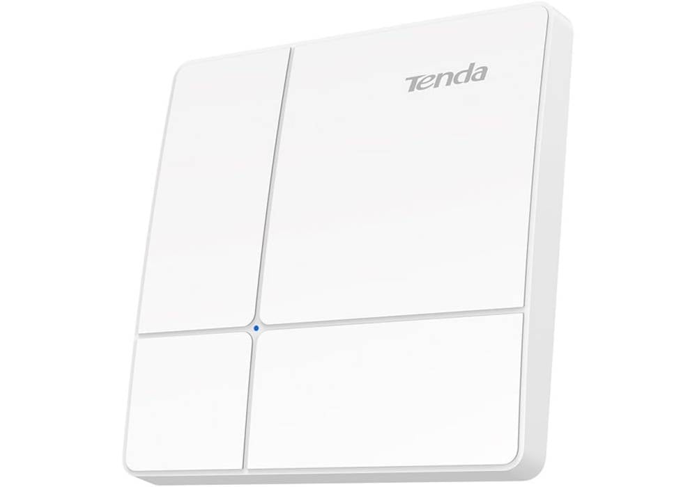 Tenda i24 Ceiling Access Point, IEEE 802.11ac Wave2 Dual‑Band 1200Mbps, MU‑MIMO, 1× Gigabit Ethernet Port (PoE/DC), 256 Clients, 300m² Coverage, VLAN Tagging, Centralized CloudFi Management