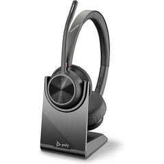 Poly Voyager 4320 Usb A Wireless Headset Passive Noise Cancellation Up To 24 Hours Talk Time (teams Certified) For Pc/mac/mobile W/ Bt700 Adapter & Charging Stand - CompuMe