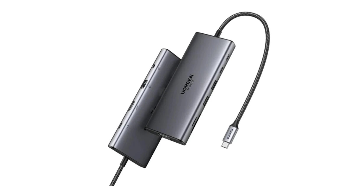 UGREEN 11-in-1 USB-C Hub CM639 – 4K@60Hz HDMI, VGA, Gigabit Ethernet, 100W PD Charging