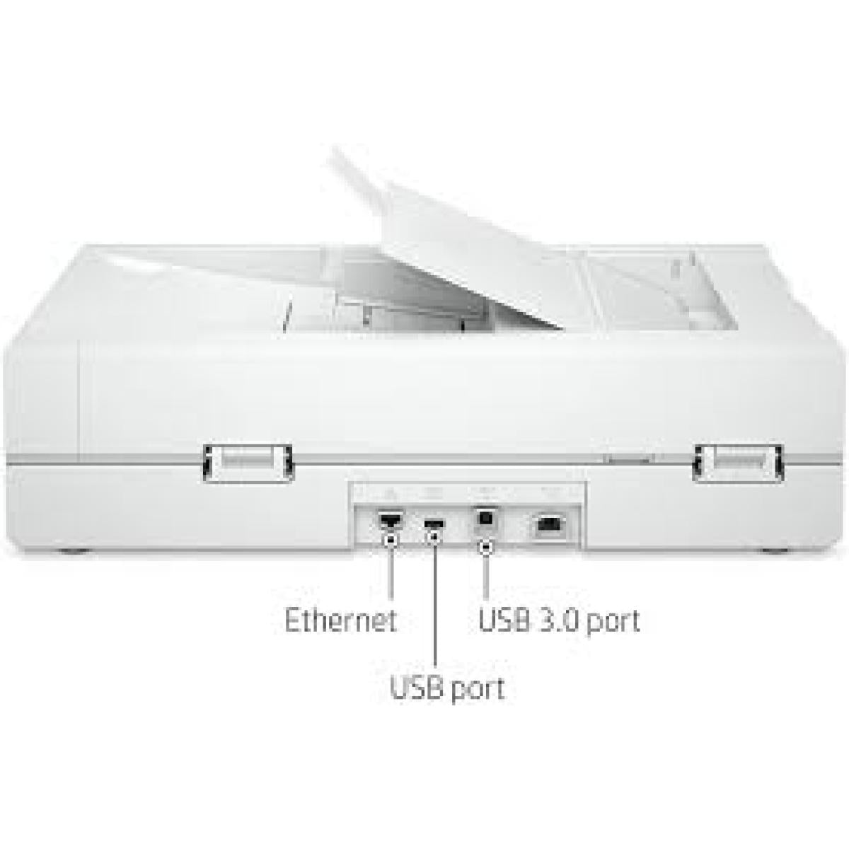 Hp Scanjet Pro N4600 Fnw1 Flatbed Scanner, Up To 1200 Dpi Scan Resolution, 100 Sheets Document Feeder Capacity, 6000 Pages Duty Cycle, Wi Fi / Usb / Ethernet Conneivity, White Hp Scanjet Pro N4600 Fnw1 Flatbed Scanner, Up To 1200 Dpi Scan Resolution, 100 Sheets Document Feeder Capacity, 6000 Pages Duty Cycle, Wi Fi / Usb / Ethernet Conneivity, White