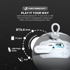 FANTECH BS161 Portable BT Wireless Speaker TWS 4 - Way Connectivity TF Card Party Use Hands - Free Call RGB Mini Deep Bass Speakers