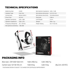 FANTECH HG30 CARBON 7.1 Surround Sound Gaming Headset Black