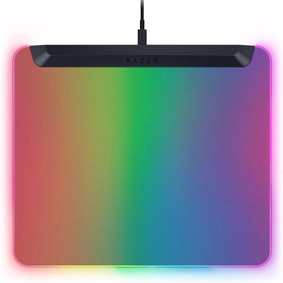 Razer Firefly V2 Pro Fully Illuminated RGB Gaming Mouse Mat Backlit Design 15 Zone Chroma Lighting USB 2.0 Port Detachable USB Type C Cable Micro Textured Surface - Anti Slip Base