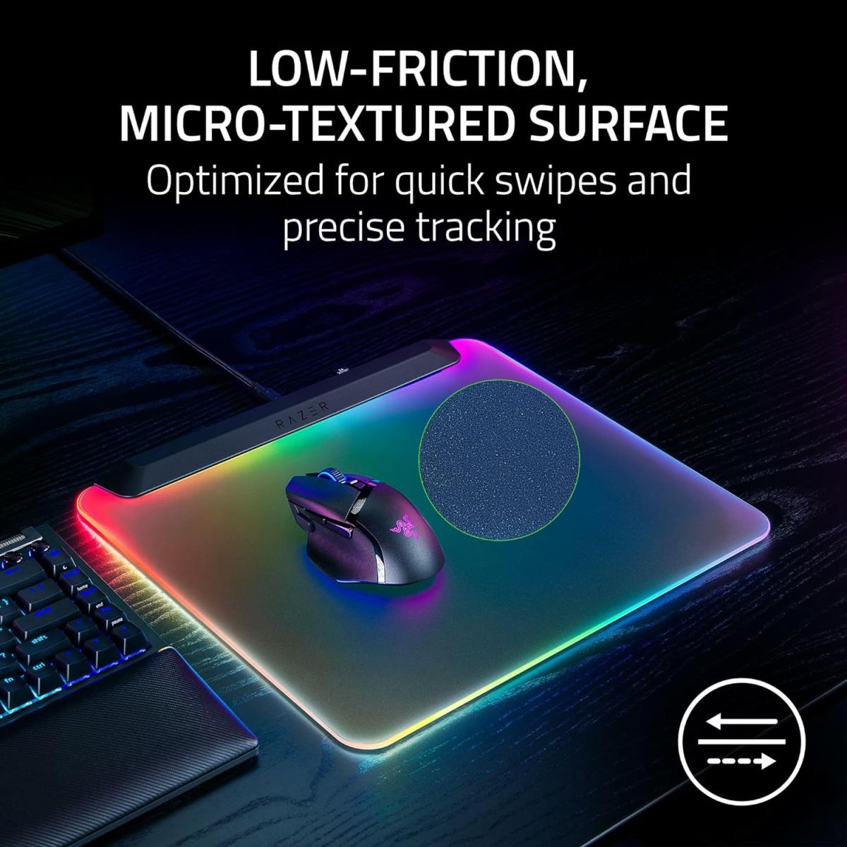 Razer Firefly V2 Pro Fully Illuminated Rgb Gaming Mouse Mat Backlit Design 15 Zone Chroma Lighting Usb 2.0 Port Detachable Usb Type C Cable Micro Textured Surface Anti Slip Base Razer Firefly V2 Pro Fully Illuminated Rgb Gaming Mouse Mat Backlit Design 15 Zone Chroma Lighting Usb 2.0 Port Detachable Usb Type C Cable Micro Textured Surface Anti Slip Base