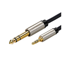 Ugreen 10629 3.5mm Trs Male To 6.35mm Ts Audio Cable 24k Gold Plated Connectors Zinc Alloy Case 3m