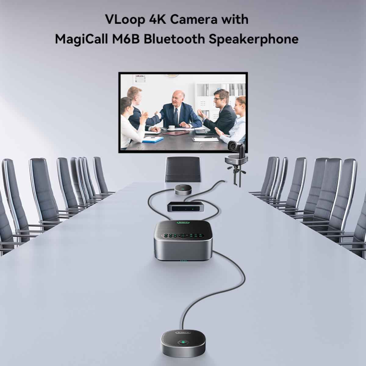 Tenveo VA612-EX Video 4K 12x Optical Zoom PTZ Camera with Bluetooth Speakerphone Office Equipment Conference System