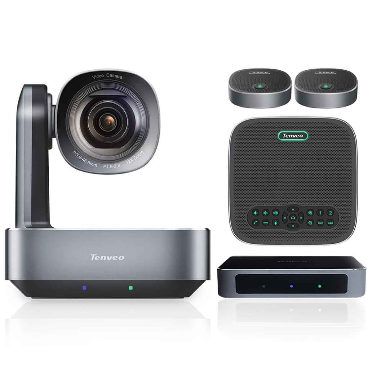 Tenveo VA612-EX Video 4K 12x Optical Zoom PTZ Camera with Bluetooth Speakerphone Office Equipment Conference System