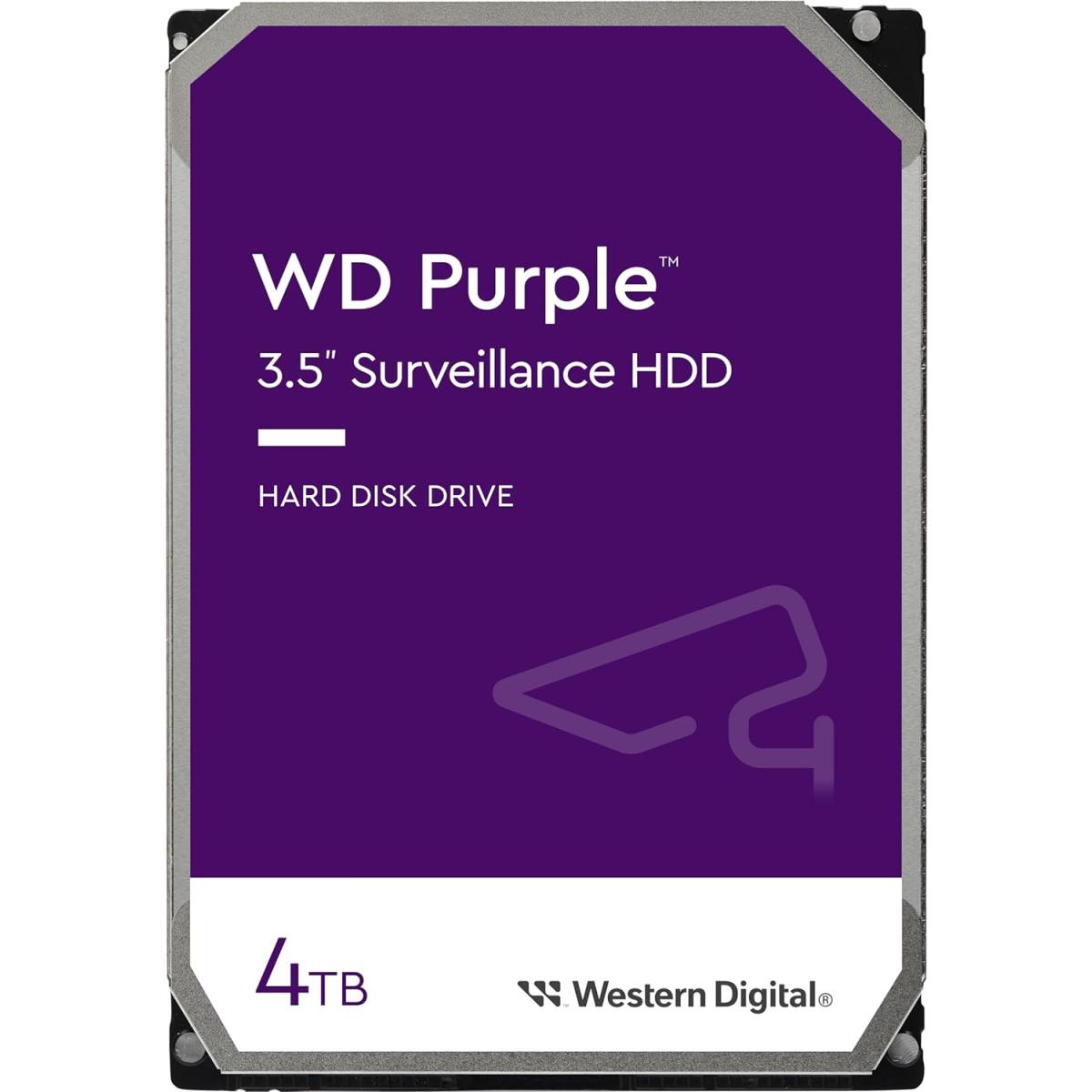 Western Digital 4tb Purple Surveillance Internal Hard Drive Hdd 256mb Cache 3.5" Sata - CompuMe