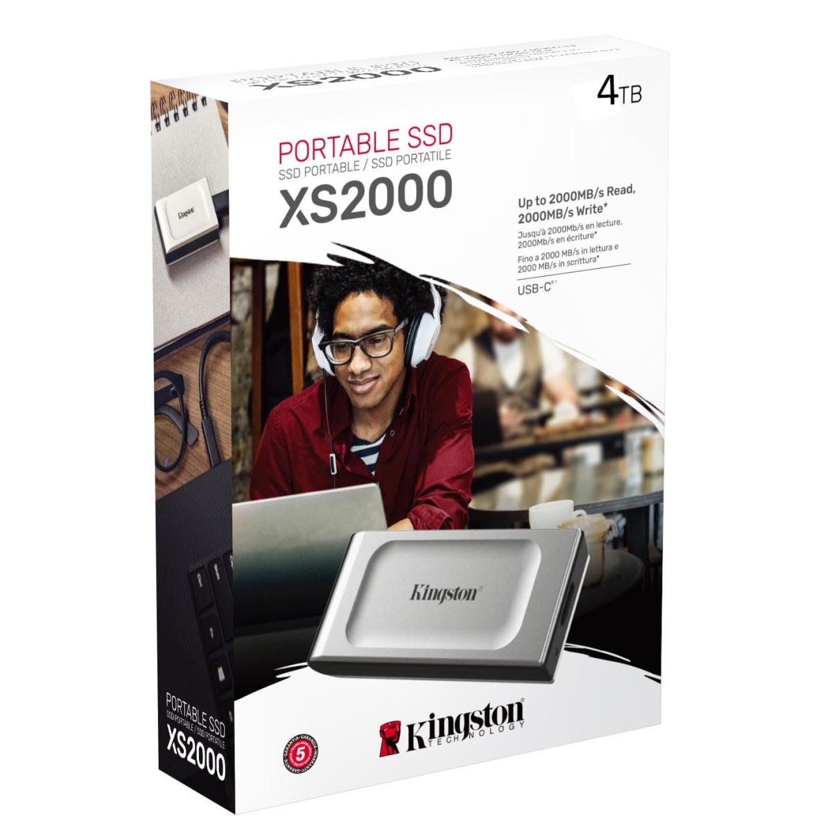 Kingston Xs2000 4tb High Performance Pocket Sized External Ssd Usb C