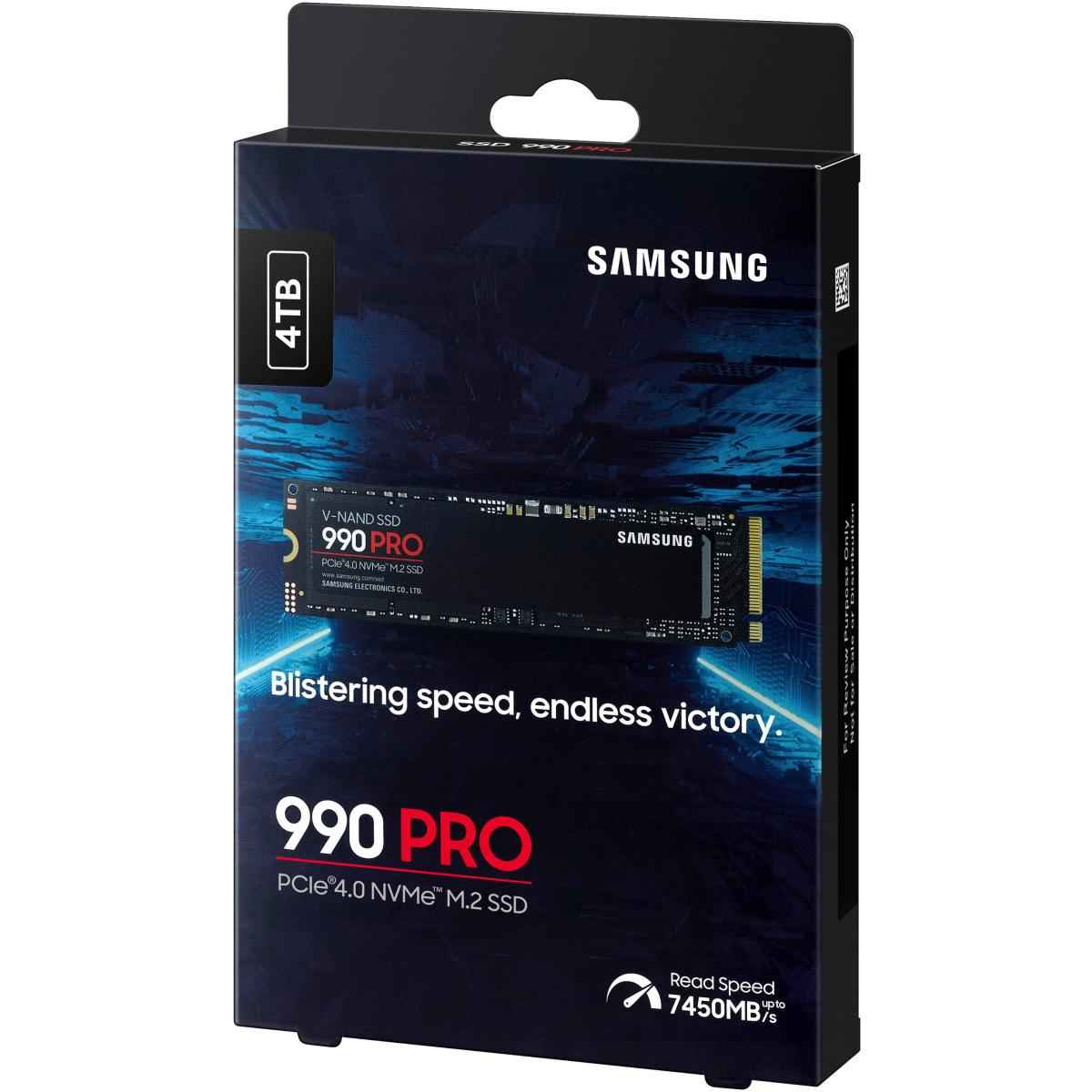 Samsung 990 Pro 4tb Pcie 4.0 Nvme M.2 (2280) Internal Solid State Drive (ssd) Up To 7450 Mb/s