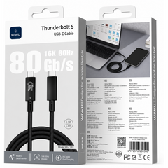 WiWU Wi-C102 Thunderbolt 5 Cable 120Gbps 240W 1.8m