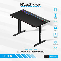 FANTECH DW114 DUBLIN Workstation Dual Motor Adjustable Rising Magnetic Desk