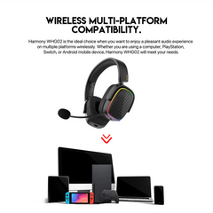Fantech WHG02 Harmony Wireless Headset - BLACK