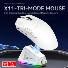 ATTACK SHARK X11 Wireless Gaming Mouse with Charging Dock - Black