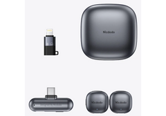 Mcdodo ClearSync MP-545 - Wireless Microphone with AI Noise Cancelling, USB‑C & Lightning Dual Compatibility, 2.4GHz Low‑Latency Transmission, Compact Charging Case - 18 Months Warranty