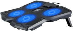 S400 LAPTOP COOLING PAD WITH 4 FANS BLUE LIGHT UP TO 17 INCHES