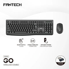 Fantech Wk900 Go Wireless Office Keyboard & Mouse Combo Membrane (arabic Keys)