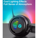 HP DHE-8015U - Wired USB Gaming Headset, RGB Lighting, Built-in Microphone, Volume Control, Comfort Design
