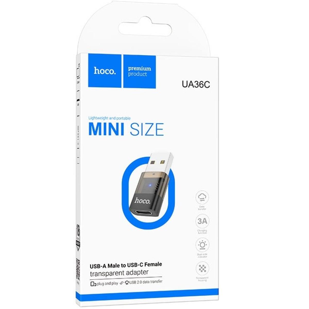 HOCO UA36C USB-A to USB-C Female Adapter 480Mbps 3A
