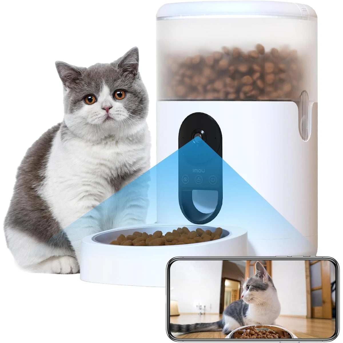 IMOU PF1 4L Smart Pet Feeder with 2.5K 360° Camera