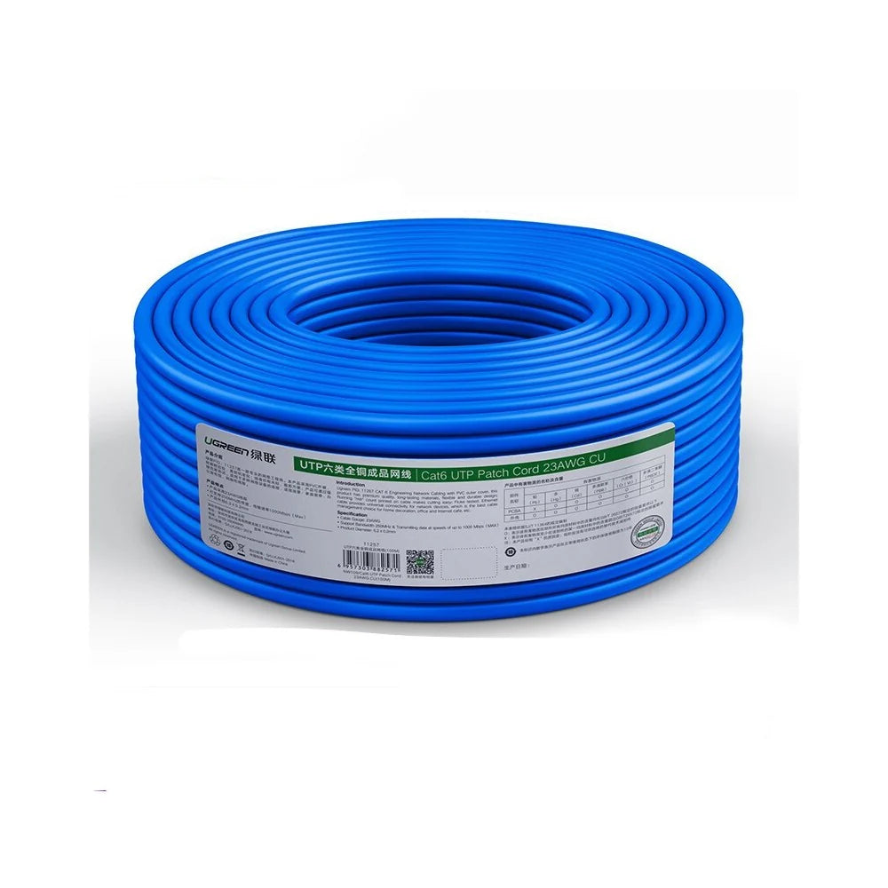 Ugreen 11257 Cat 6 U/utp Patch Cord 23awg Pure Copper Cable 100m