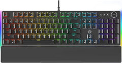 Fantech MK894 Maxpower II Mechanical Gaming Keyboard Black, Lemon Zest, (Tactile Clicky Keys).