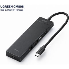UGREEN CM806 USB 3.2 Gen 2 4-Port USB-C Hub 10Gbps - Black