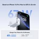 JOYROOM JR-TCL06 GaN 67W Charger , Fireproof PC, fast Charging 2 Devices Simultaneously, USB-C1, USB-C2 - 18 Month Warranty