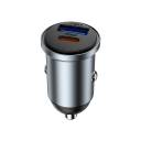 WiWU Wi‑CC030 Nano Lite 35W USB‑C plus USB Car, Aluminum alloy - Gray