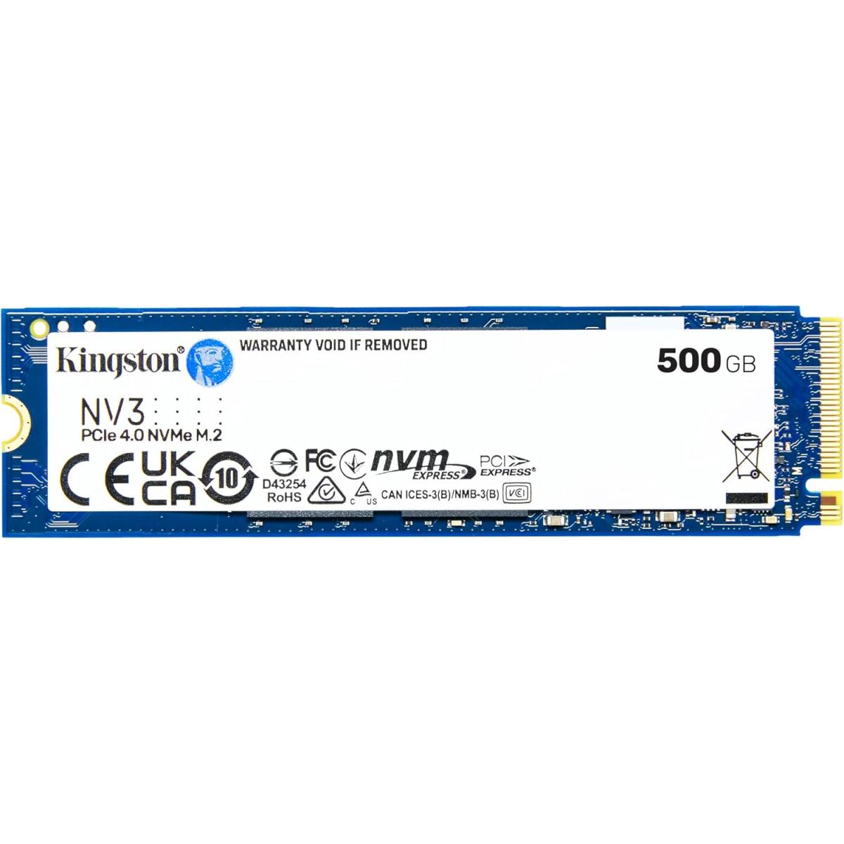Kingston NVMe PCIe solid state drive for data storage